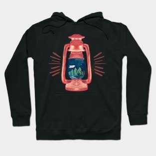 Red Lantern Camping in Nature Hoodie